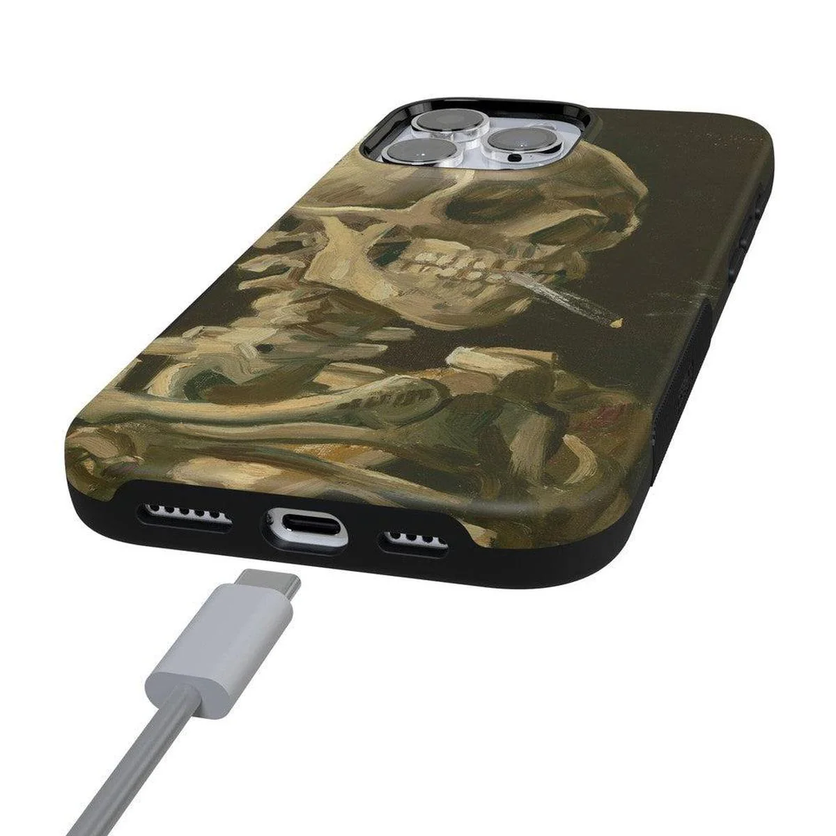 Van Gogh | Head of a Skeleton with a Burning Cigarette Phone Case - Image 100