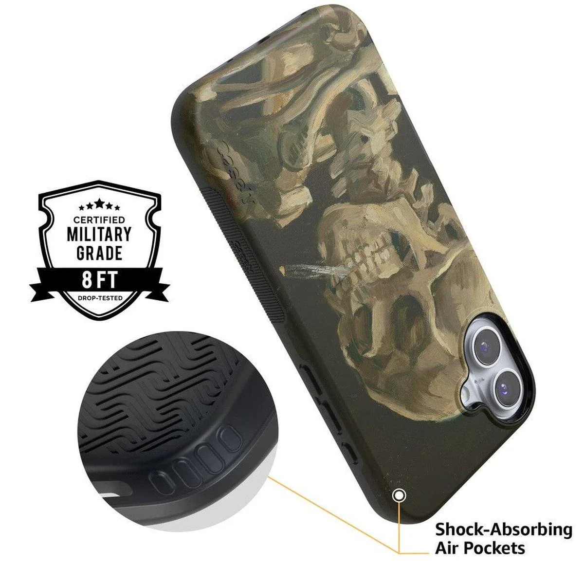 Van Gogh | Head of a Skeleton with a Burning Cigarette Phone Case - Image 105