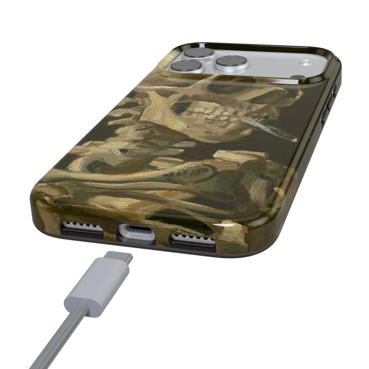 Van Gogh | Head of a Skeleton with a Burning Cigarette Phone Case - Image 115