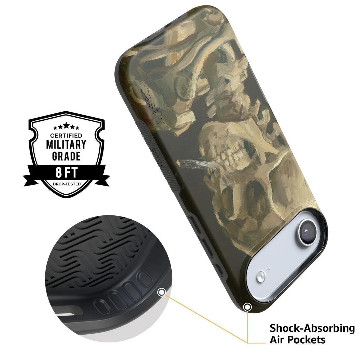 Van Gogh | Head of a Skeleton with a Burning Cigarette Phone Case - Image 132