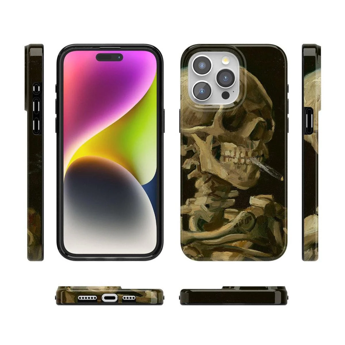 Van Gogh | Head of a Skeleton with a Burning Cigarette Phone Case - Image 37