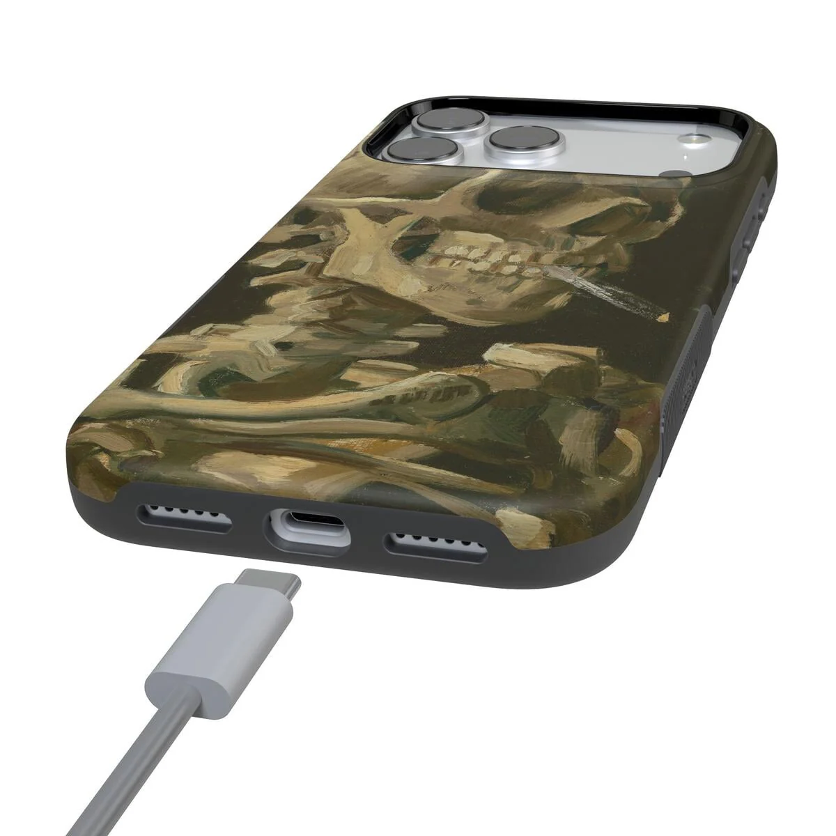 Van Gogh | Head of a Skeleton with a Burning Cigarette Phone Case - Image 9