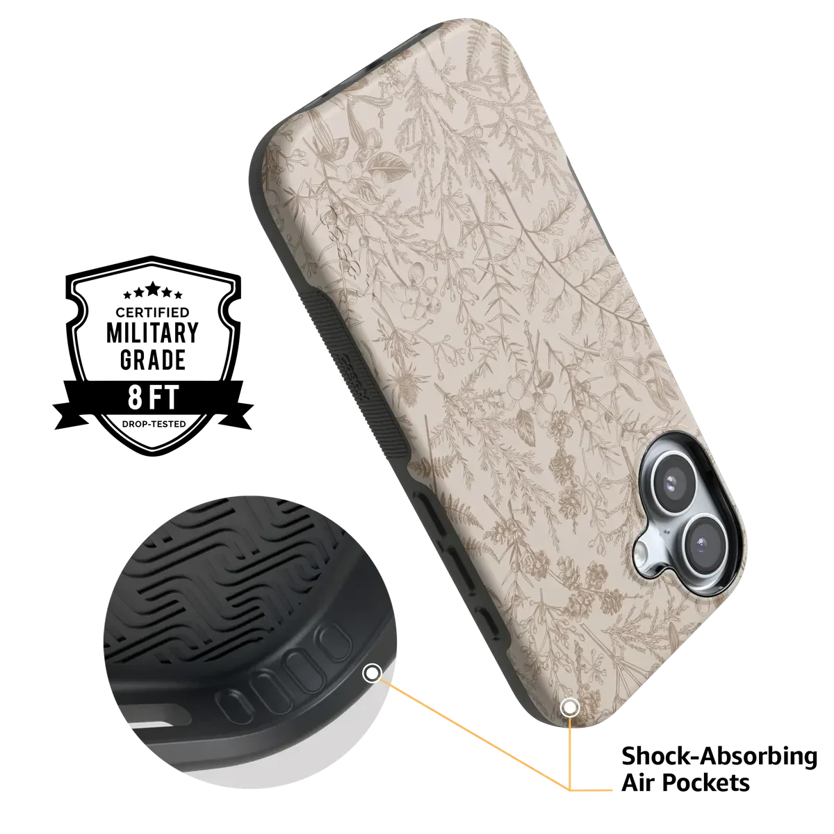 Beige Garden | Neutral Floral Case - Image 44