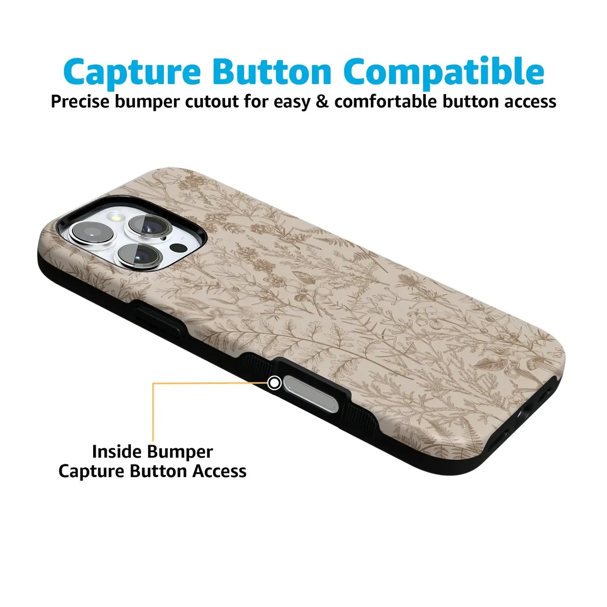 Beige Garden | Neutral Floral Case - Image 55