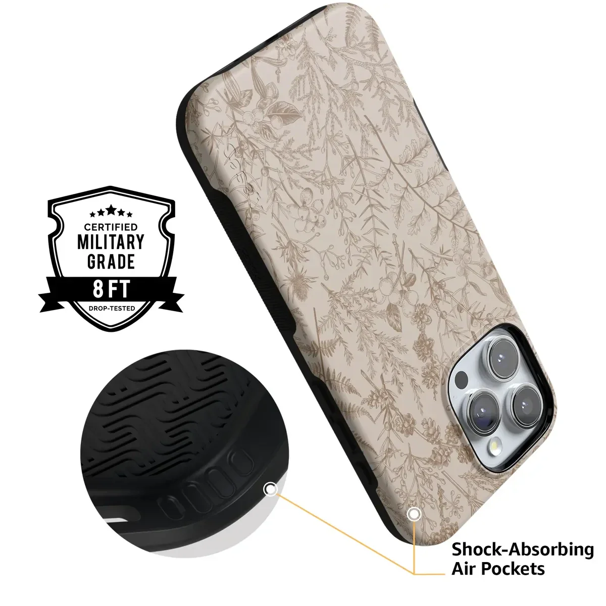 Beige Garden | Neutral Floral Case - Image 56