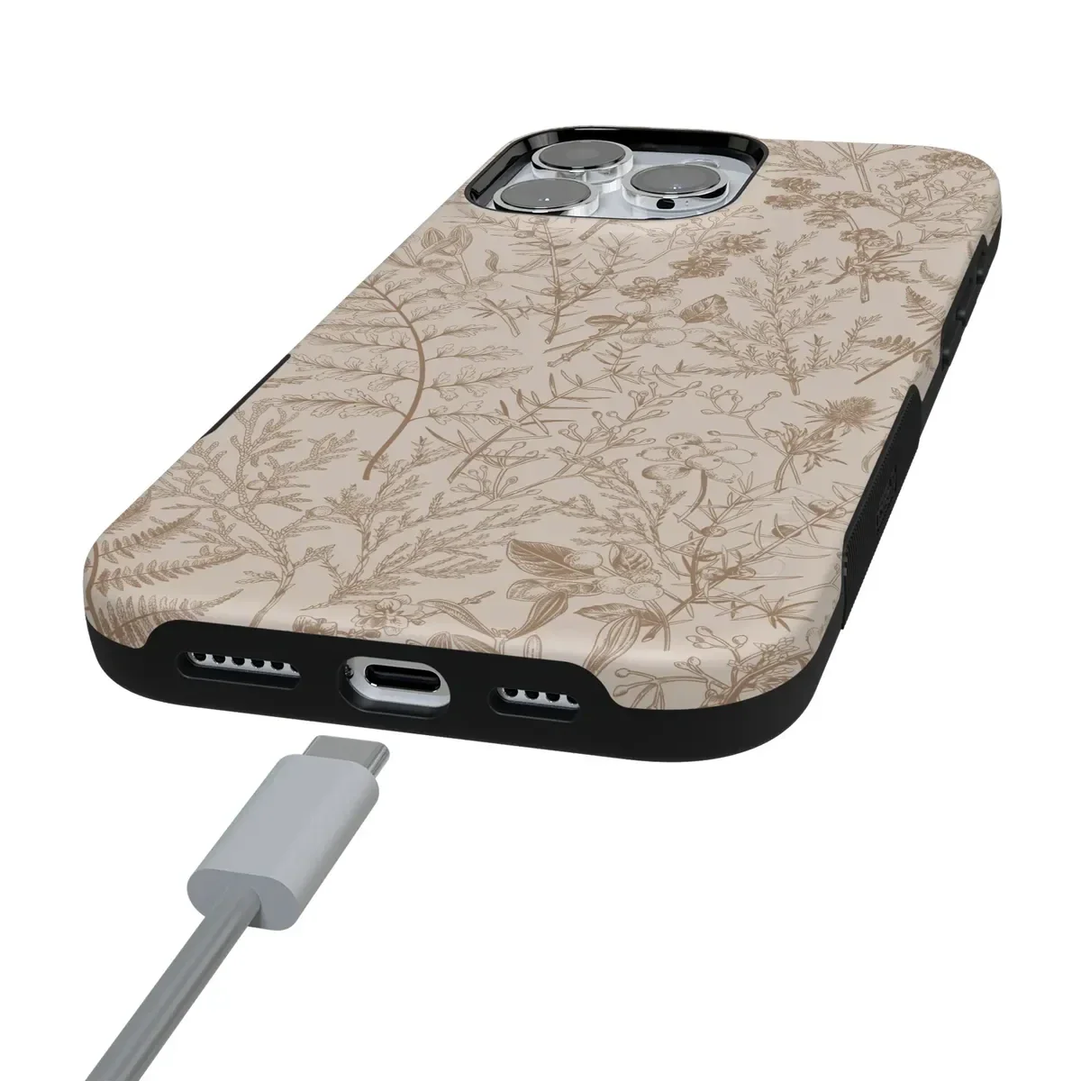 Beige Garden | Neutral Floral Case - Image 57