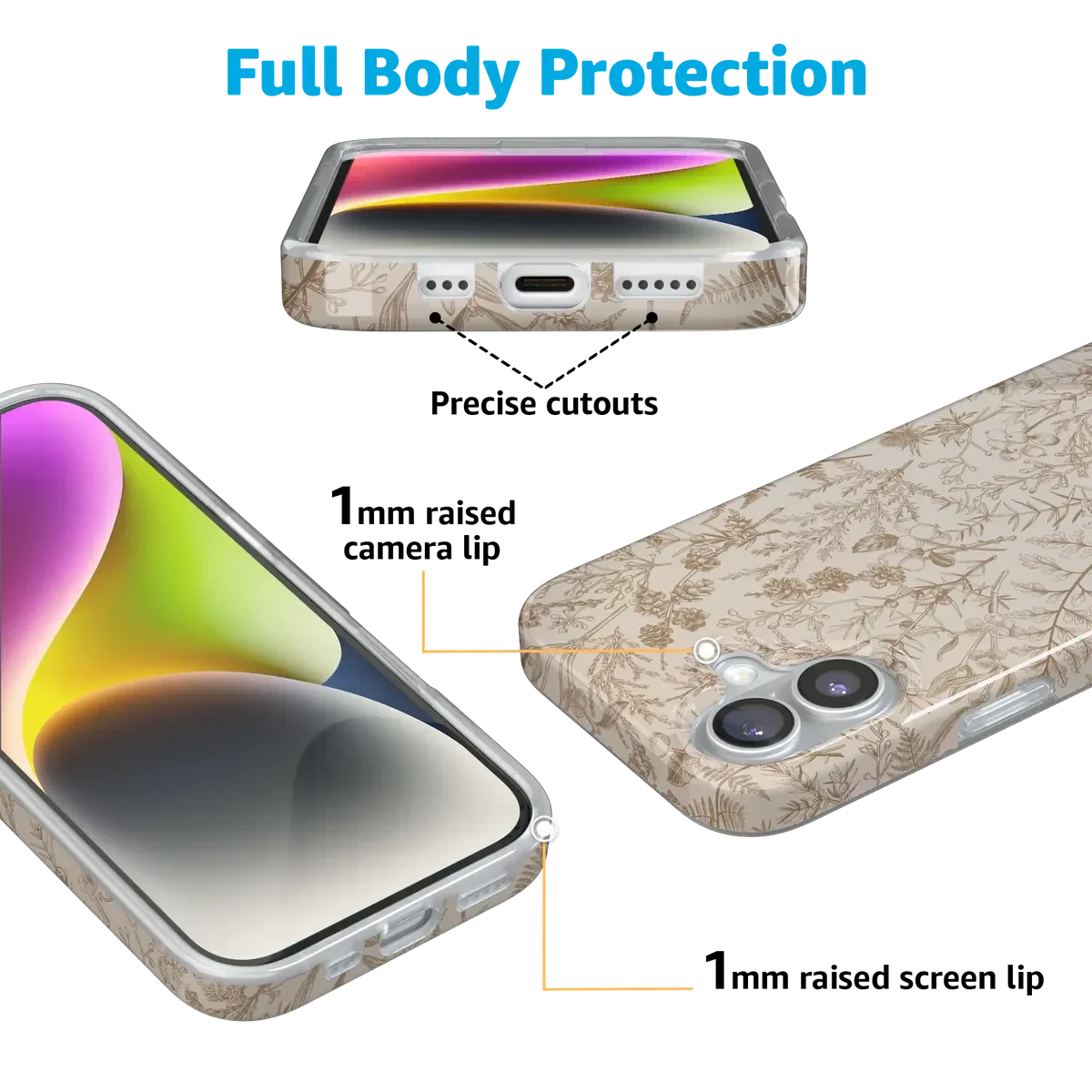 Beige Garden | Neutral Floral Case - Image 95
