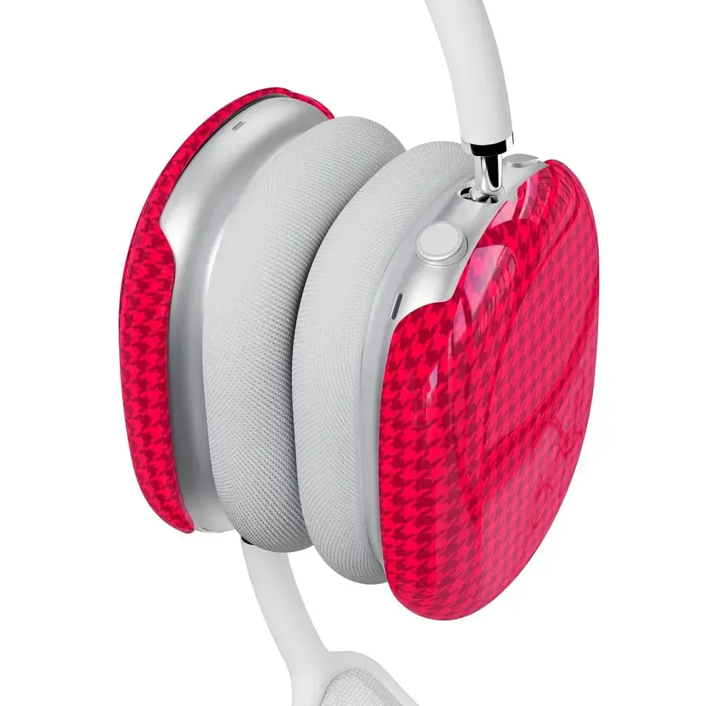Best Dressed | Red Houndstooth AirPods Max Case - Image 7