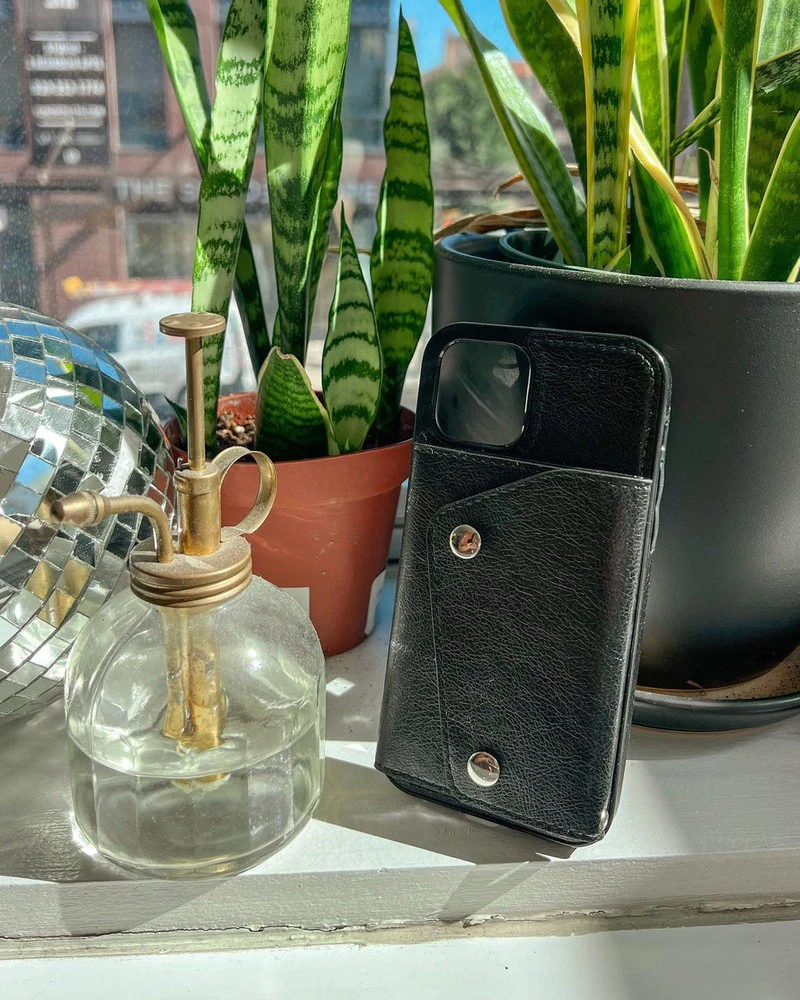 Black Vegan Leather | Wallet Case - Image 9