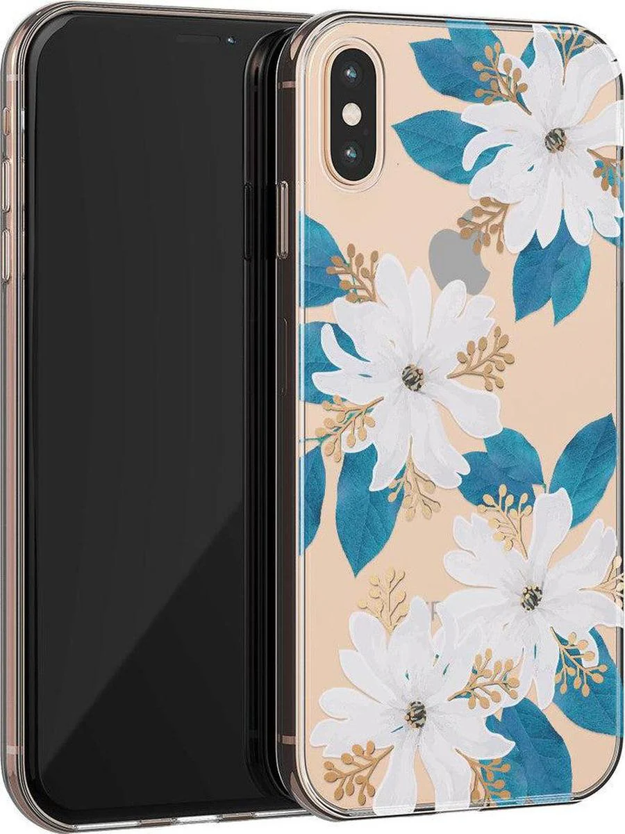 Forget Me Not | Blue and Gold Clear Floral Case - Image 14