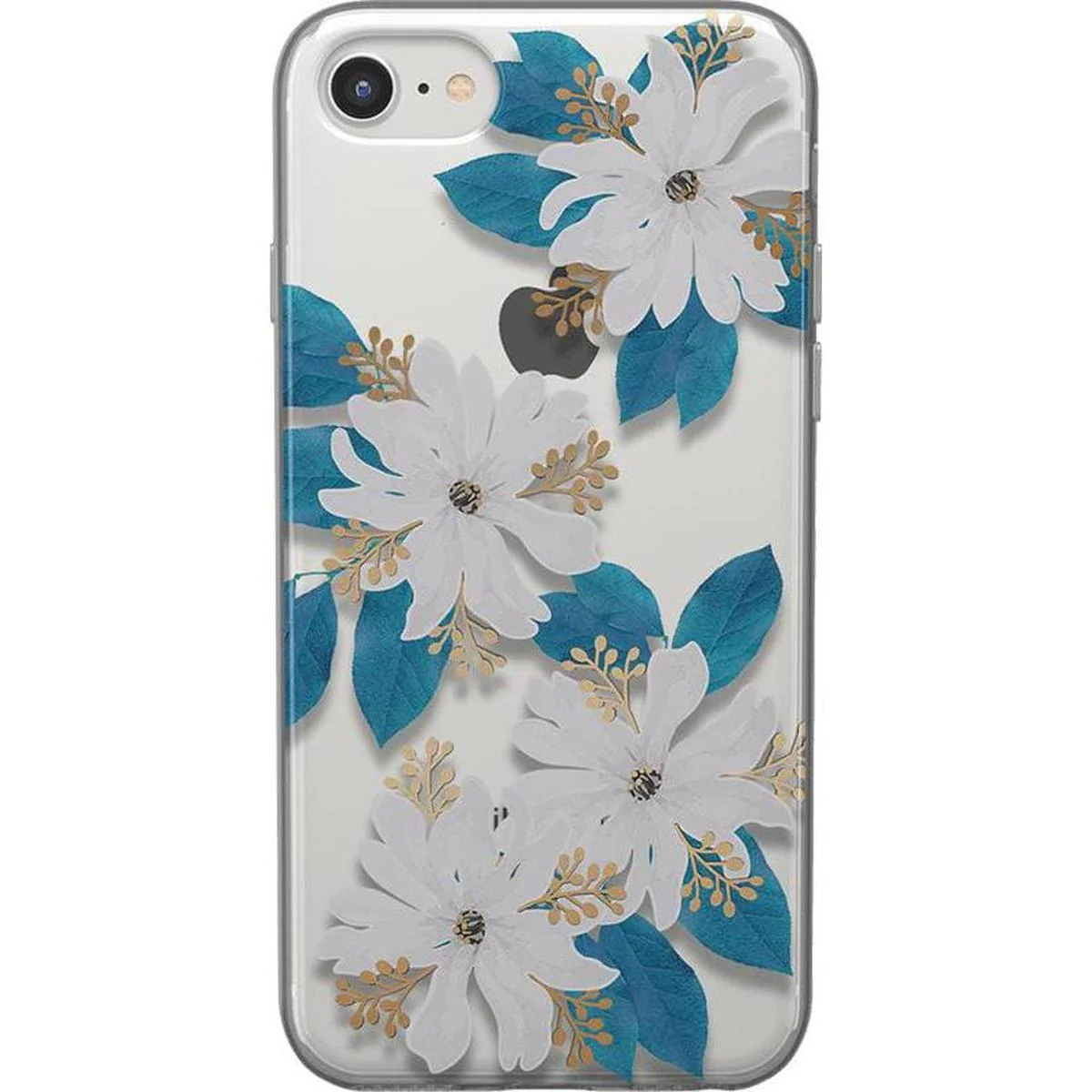 Forget Me Not | Blue and Gold Clear Floral Case - Image 16