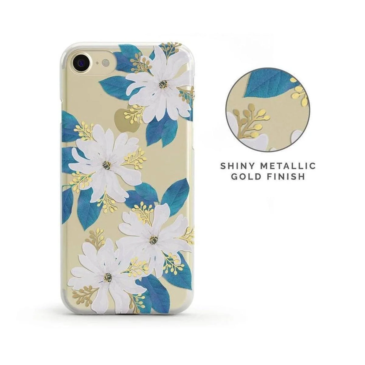 Forget Me Not | Blue and Gold Clear Floral Case - Image 24