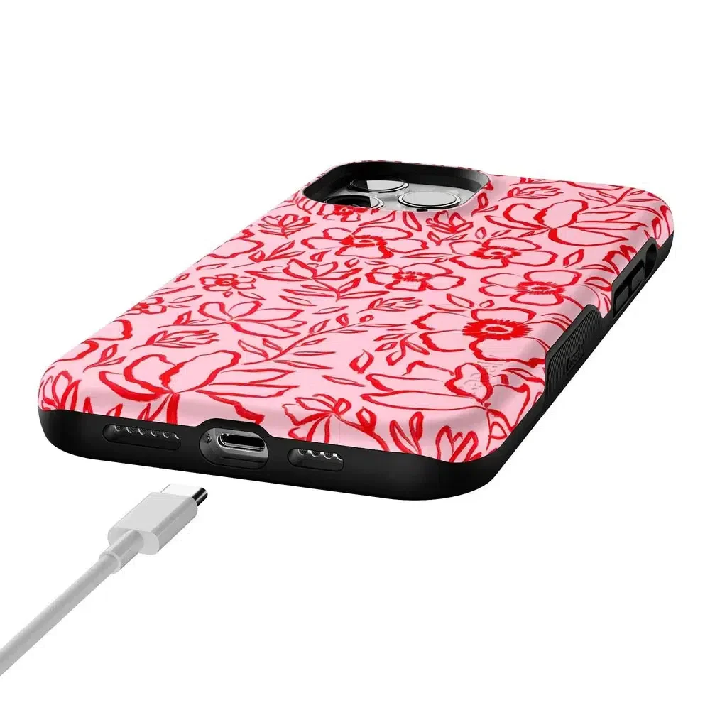 Blush Garden | Floral Doodle Case - Image 106