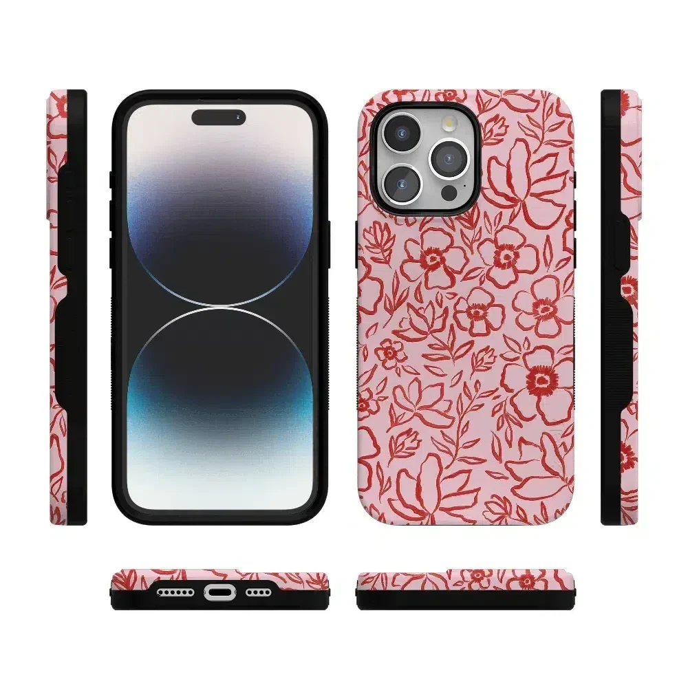 Blush Garden | Floral Doodle Case - Image 44