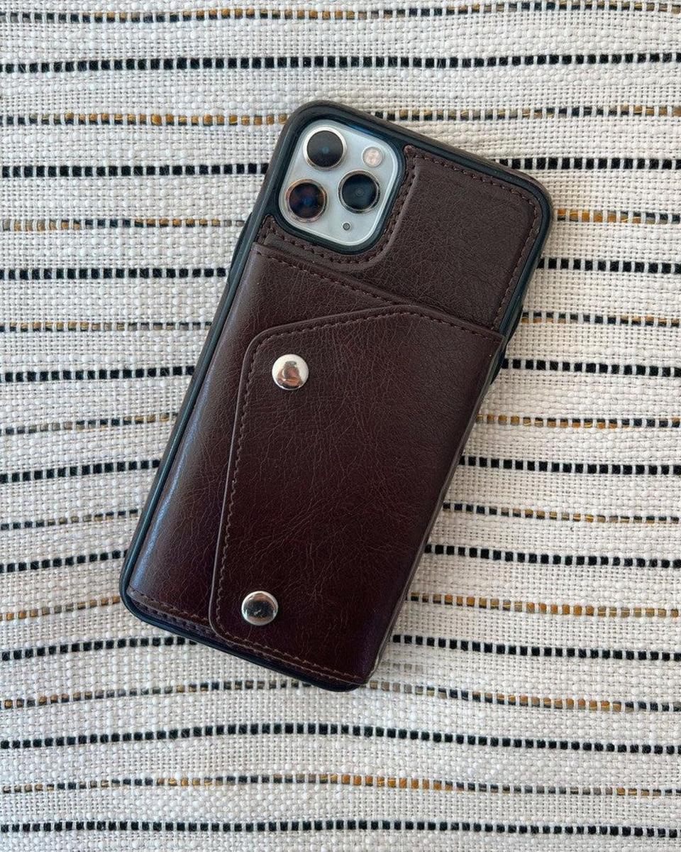 Brown Vegan Leather | Wallet Case - Image 8