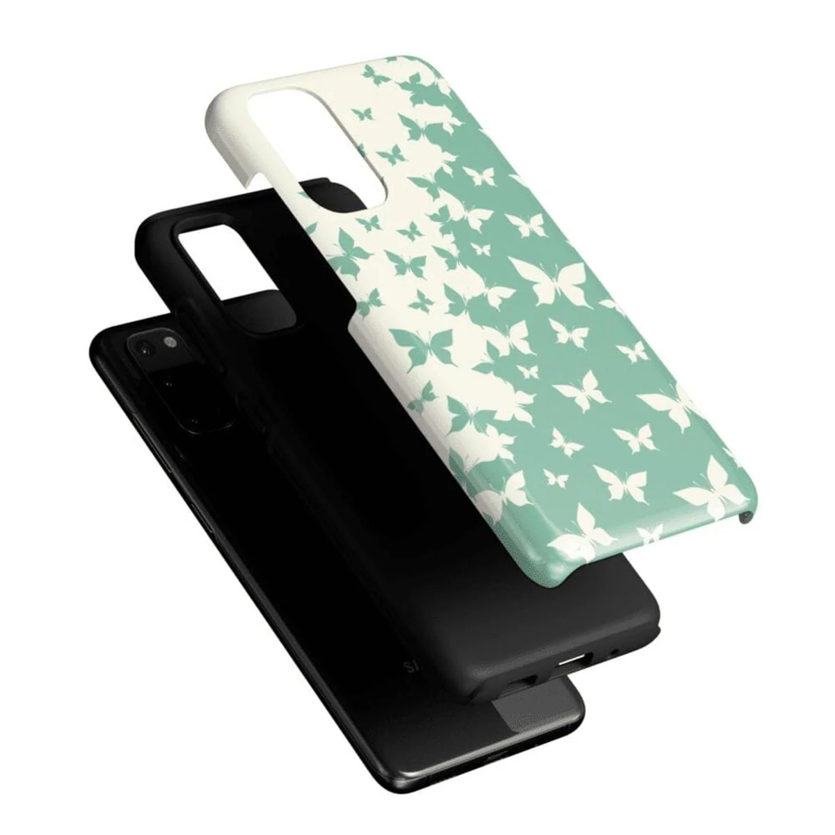 Butterfly Effect | Sage Colorblock Samsung Case - Image 32