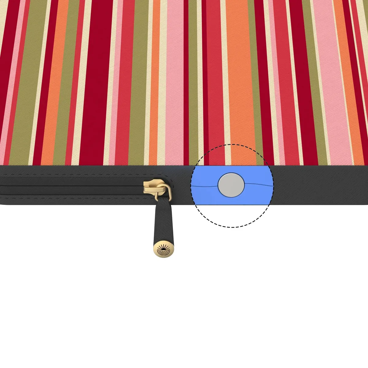 Citrus Stripes | Poolside Print Laptop Case - Image 15