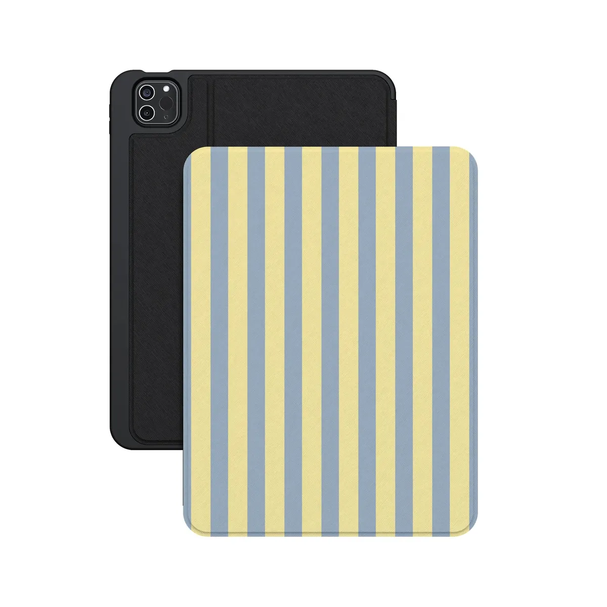 Coastline Stripes | Blue & Yellow iPad Case - Image 9