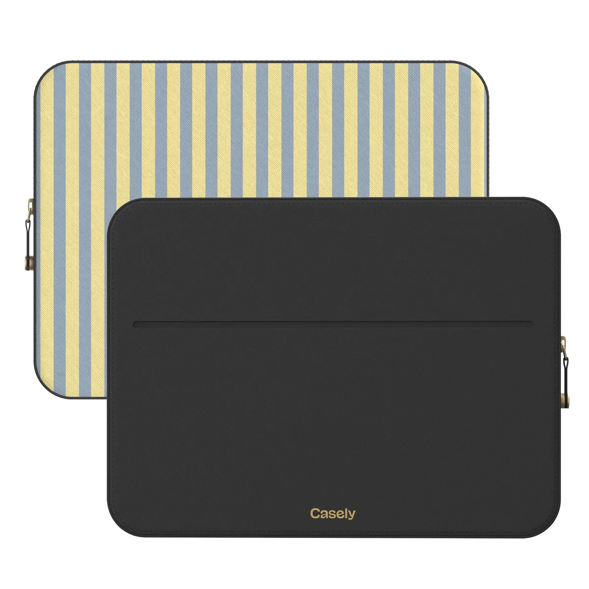 Coastline Stripes | Blue & Yellow Laptop Case - Image 12