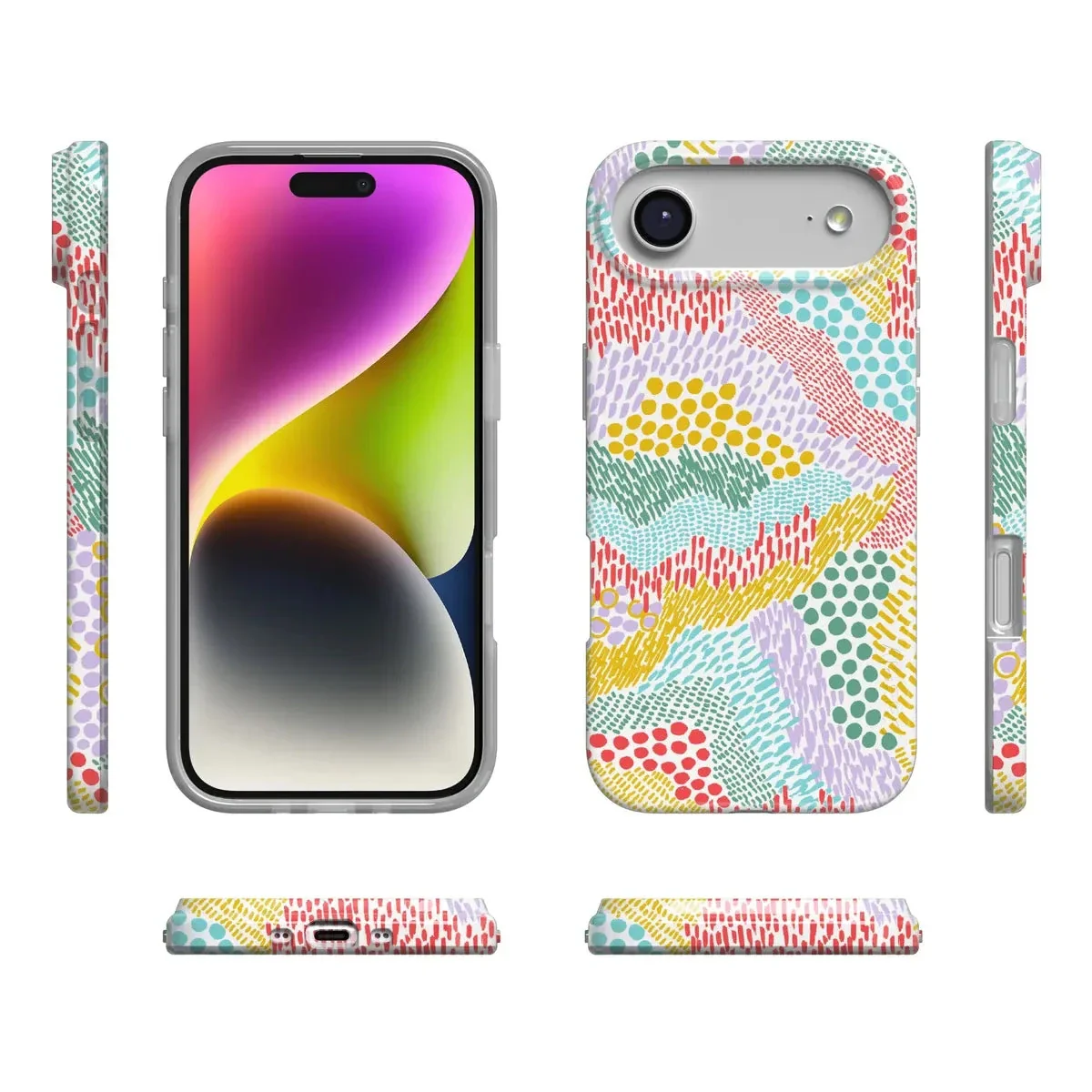 Color Me Happy | Pattern Colorblock Case - Image 124