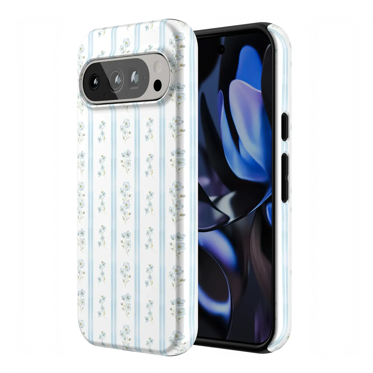 Cottage Stripe | Blue Floral Case - Image 90