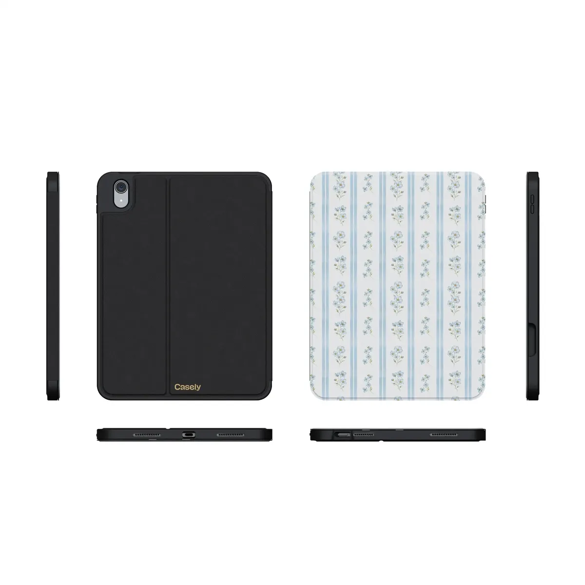 Cottage Stripe | Blue Floral iPad Case - Image 13