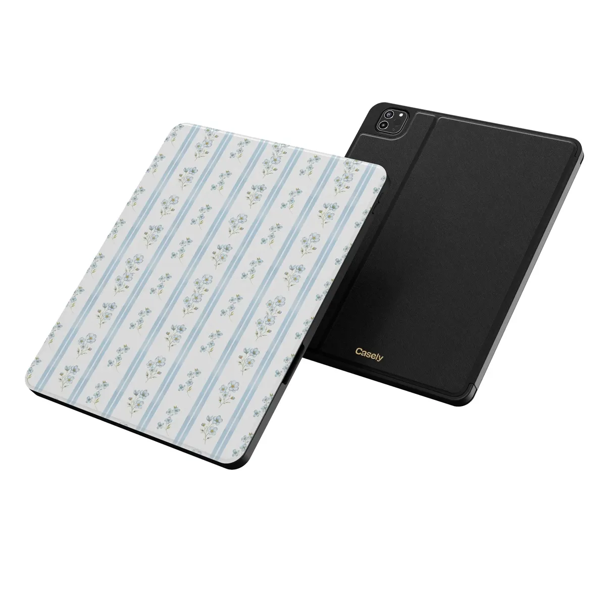 Cottage Stripe | Blue Floral iPad Case - Image 2