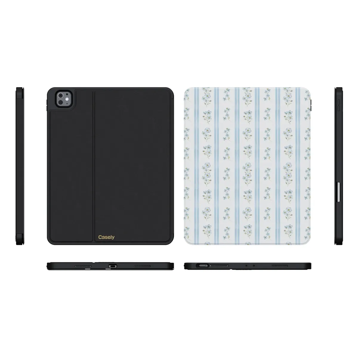 Cottage Stripe | Blue Floral iPad Case - Image 37