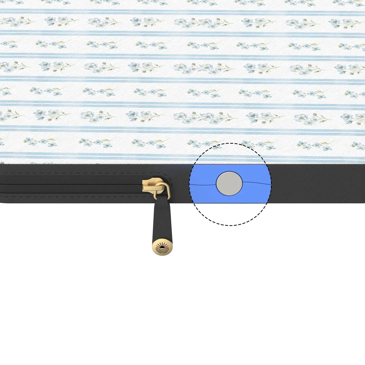 Cottage Stripe | Blue Floral Laptop Case - Image 15
