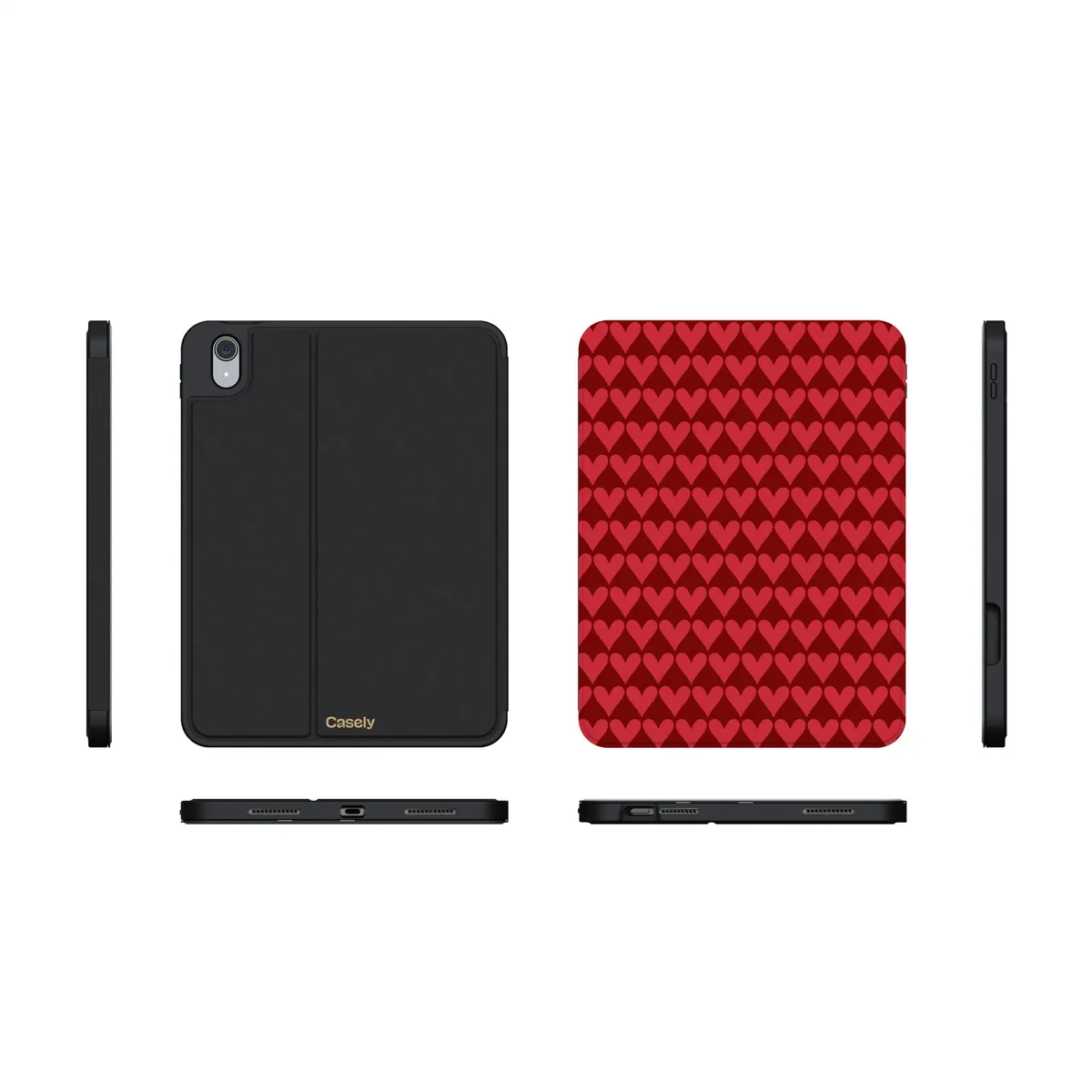 Crazy in Love | Red Hearts iPad Case - Image 13