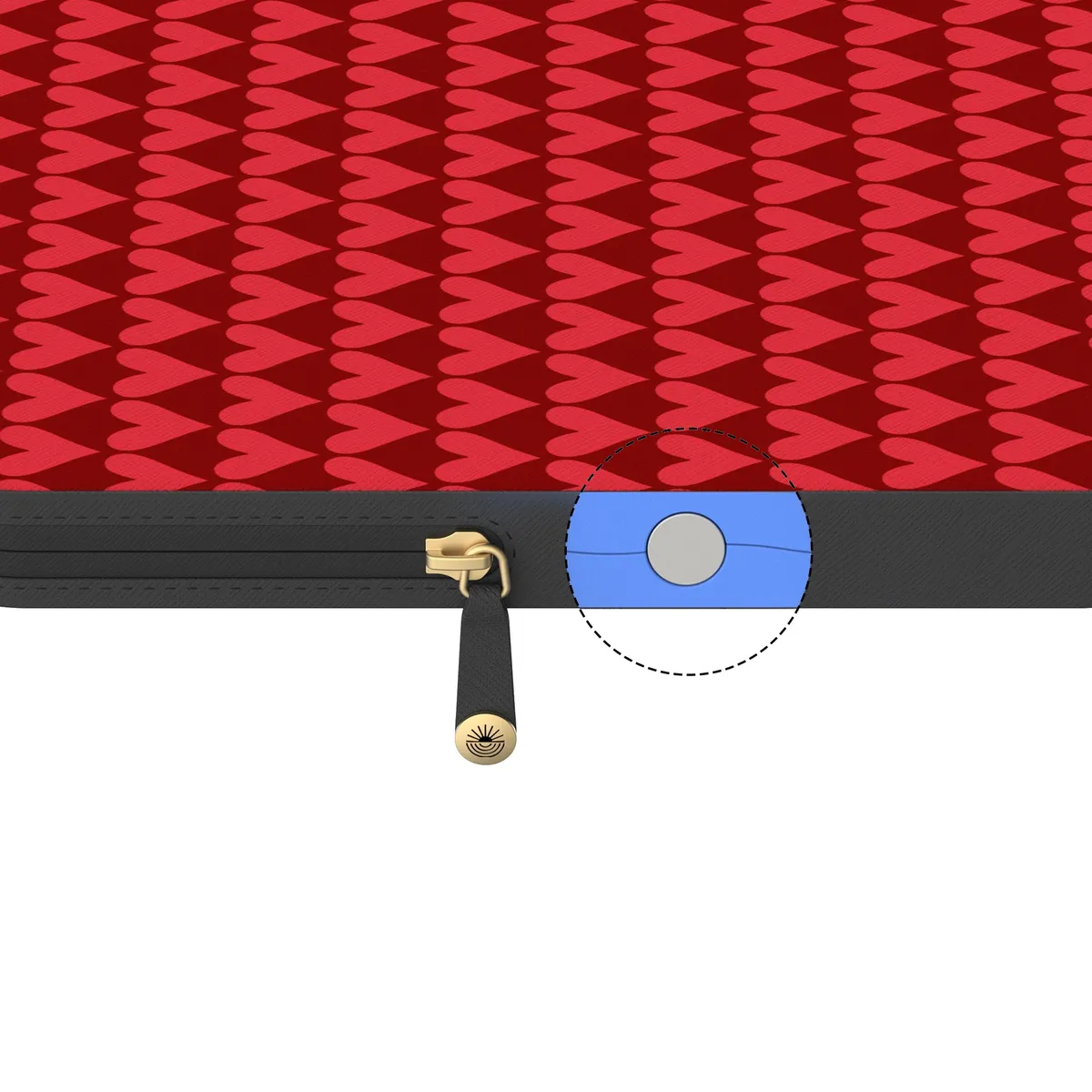 Crazy in Love | Red Hearts Laptop Case - Image 5