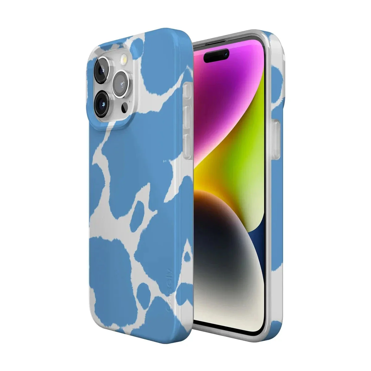 Current MOOd | Light Blue Cow Print Case - Image 100