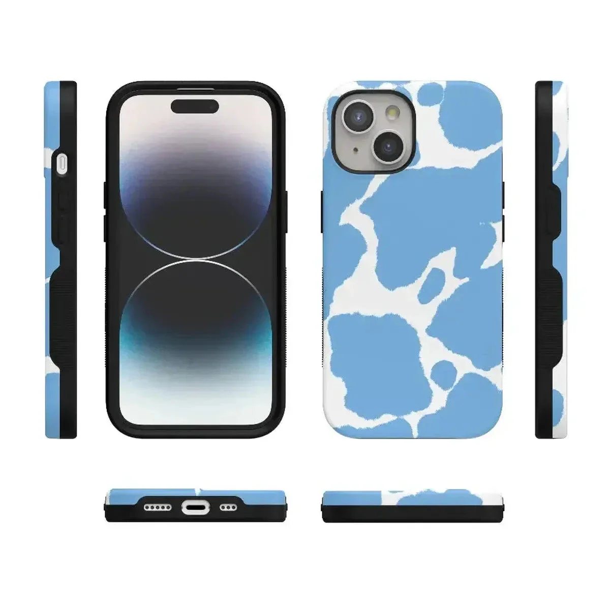 Current MOOd | Light Blue Cow Print Case - Image 67