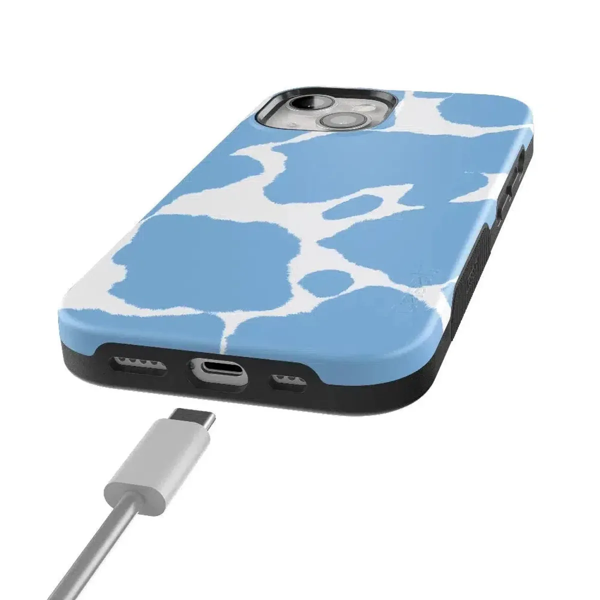 Current MOOd | Light Blue Cow Print Case - Image 68