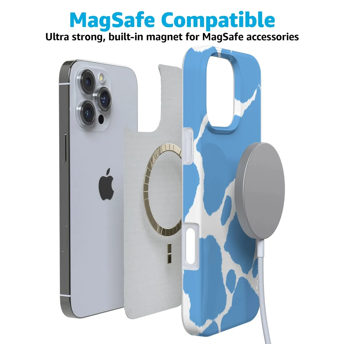 Current MOOd | Light Blue Cow Print Case - Image 97