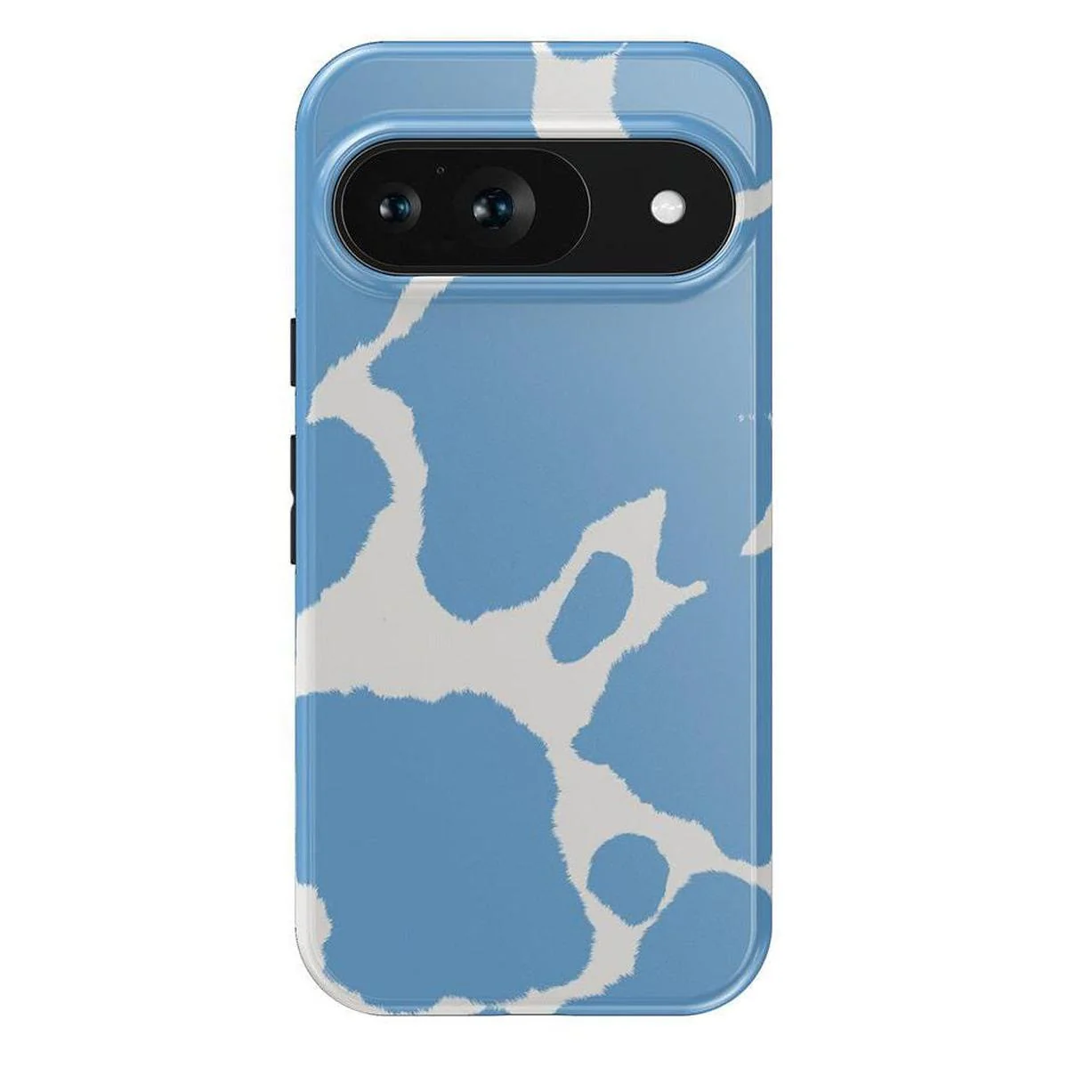 Current MOOd | Light Blue Cow Print Google Pixel Case - Image 16