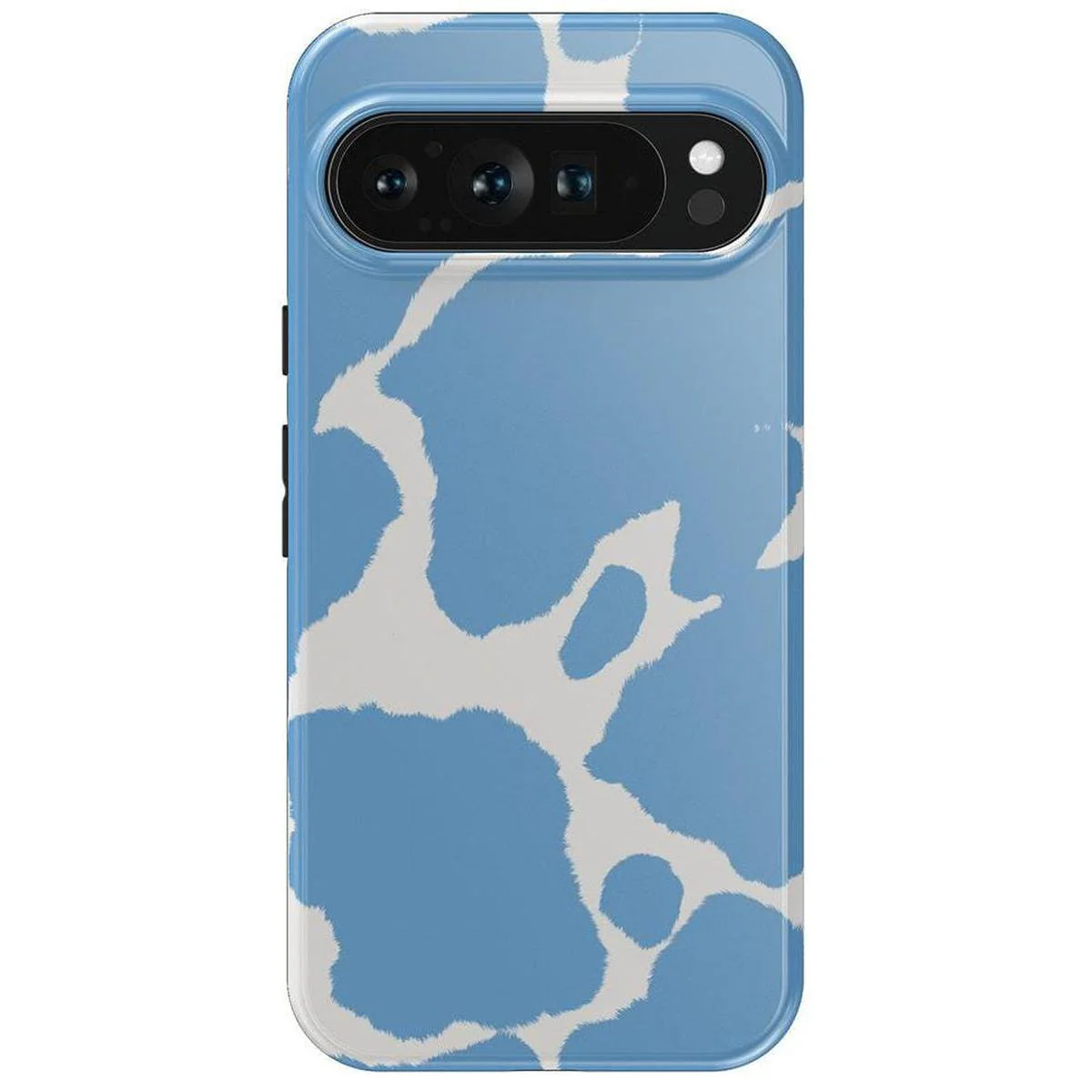 Current MOOd | Light Blue Cow Print Google Pixel Case - Image 17