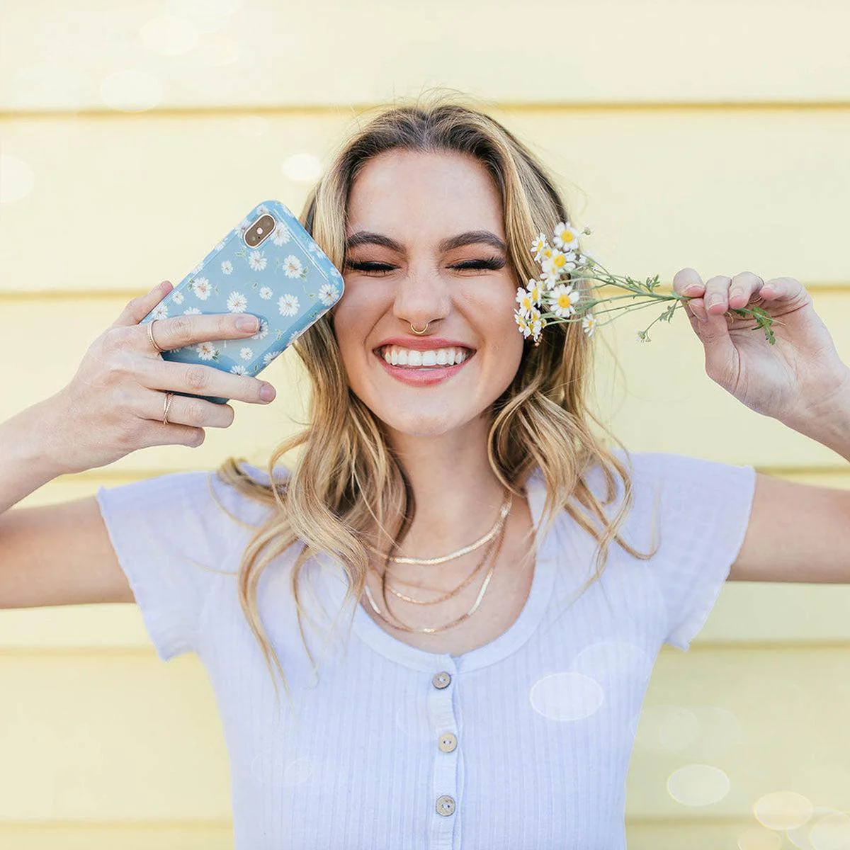 Daisy Daydream | Baby Blue Floral Case - Image 65