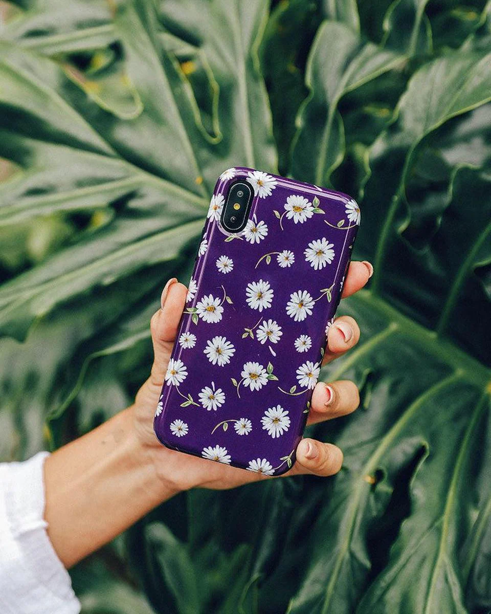 Daisy Daydream | Plum Purple Floral Case - Image 48