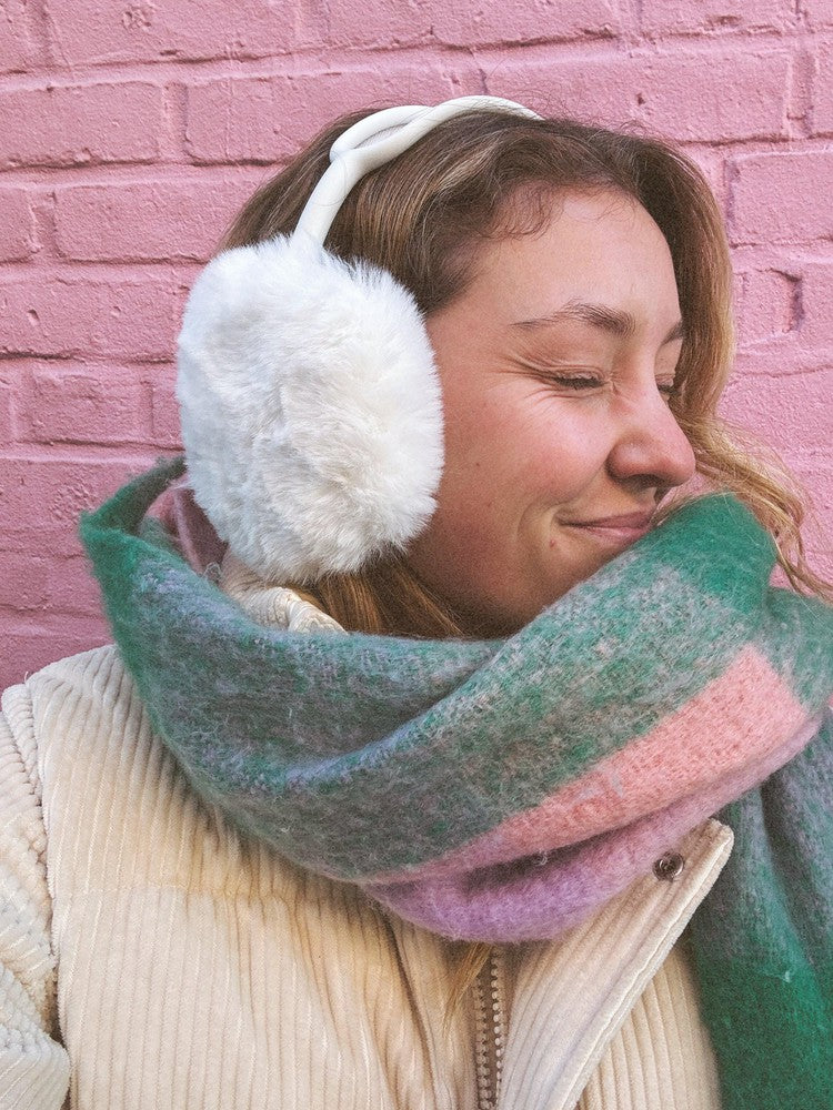 Dark Red Fluffy Earmuffs | AirPods Max Case - Image 4