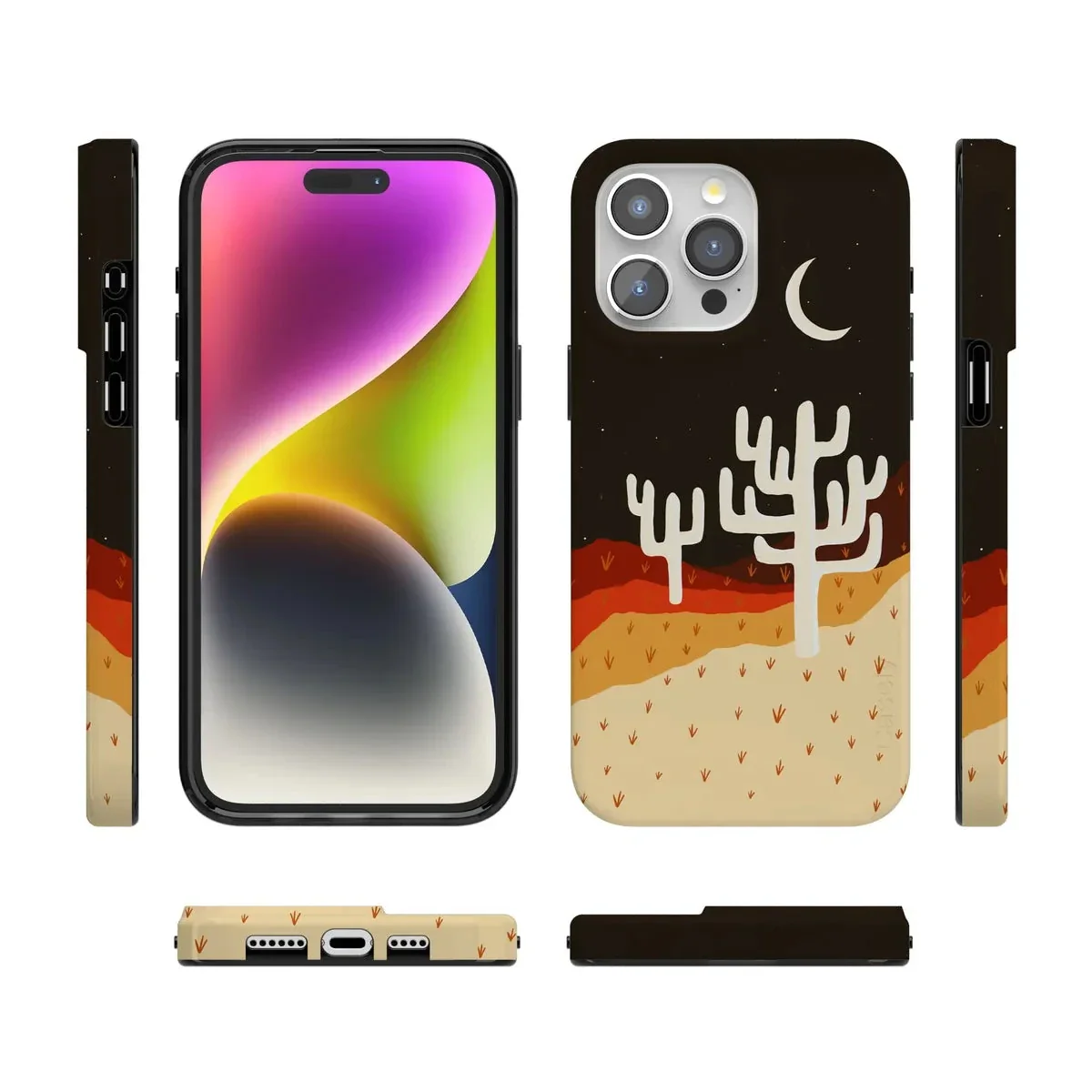 Desert Nights | Cactus Colorblock Case - Image 107
