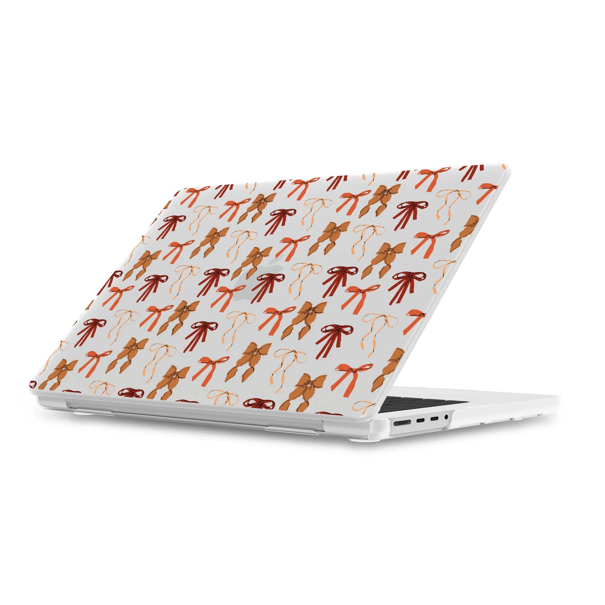 Fall Girlie | Pumpkin Spice Bows Laptop Shell - Image 2