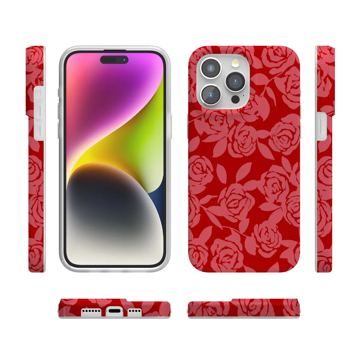 Final Rose | Red & Pink Floral Case - Image 101
