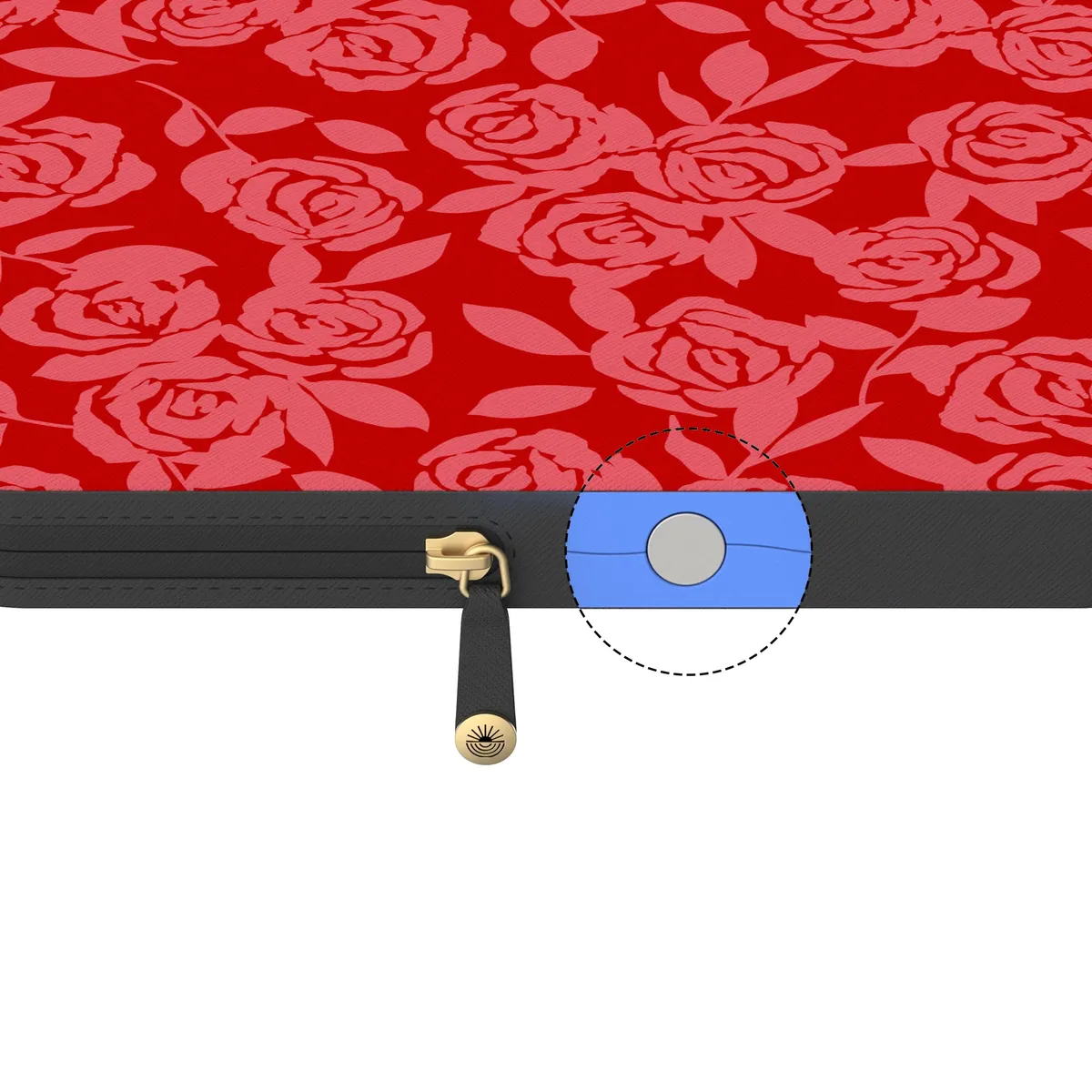 Final Rose | Red & Pink Floral Laptop Case - Image 5