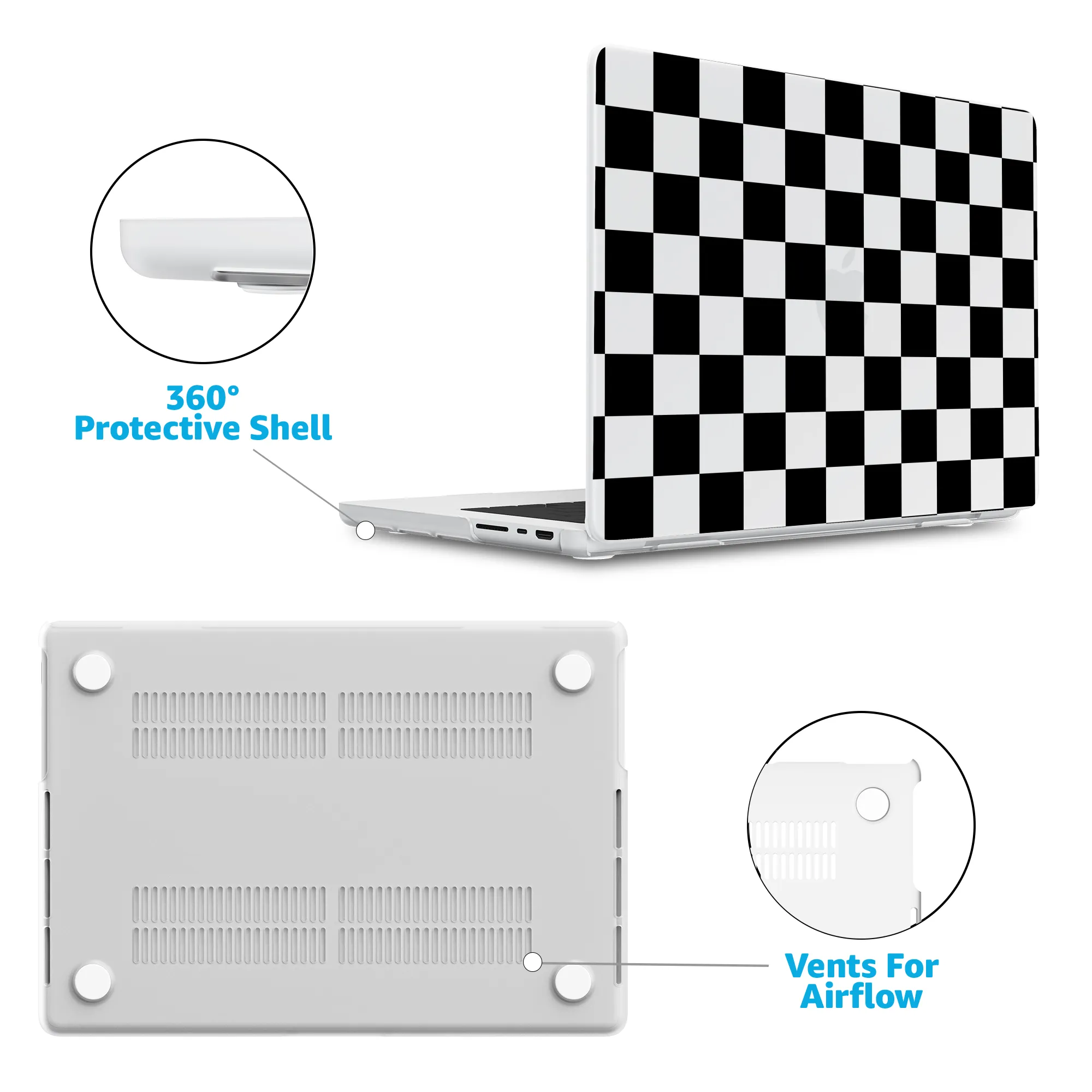 Fit Check | Black Checkerboard Laptop Shell - Image 11