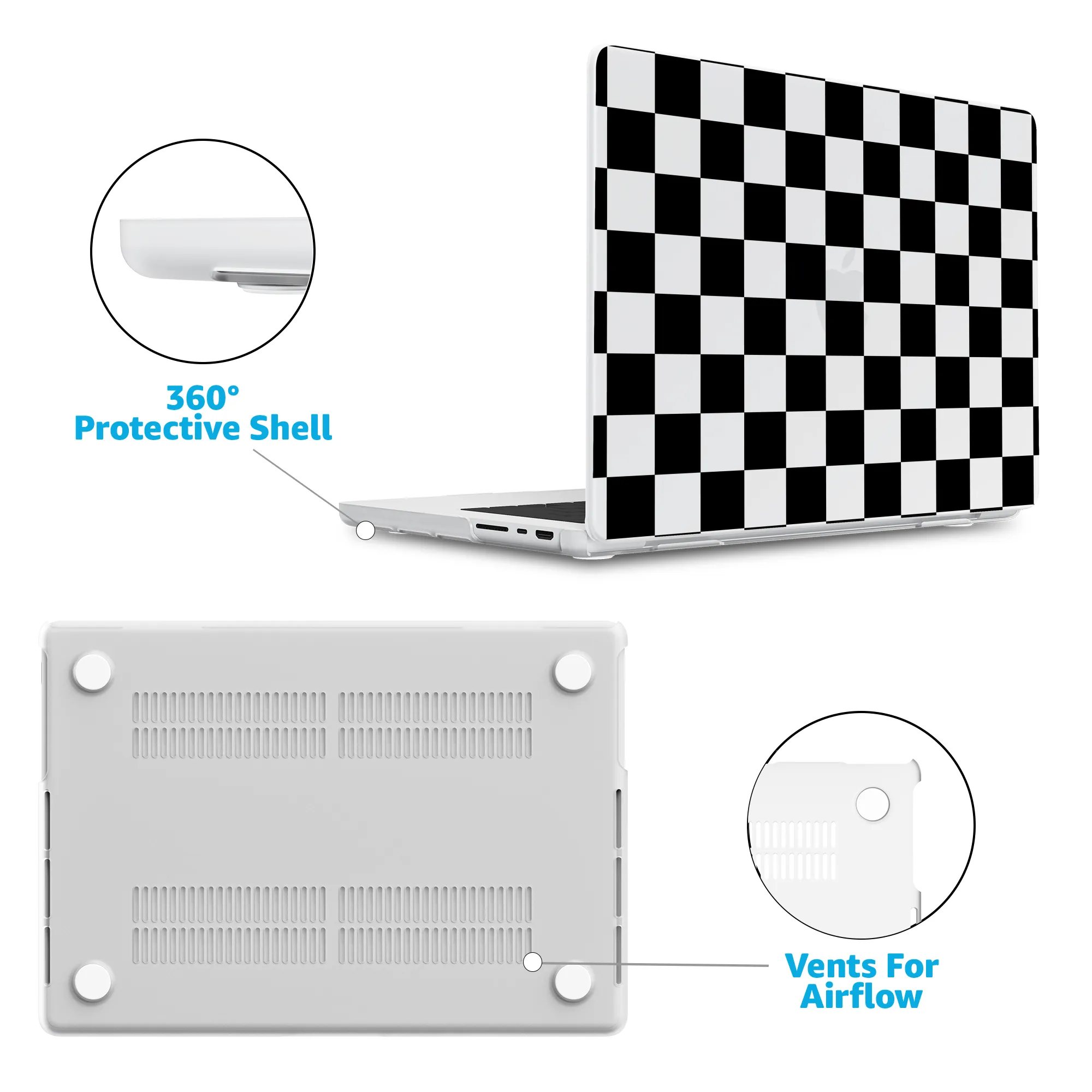 Fit Check | Black Checkerboard Laptop Shell - Image 17