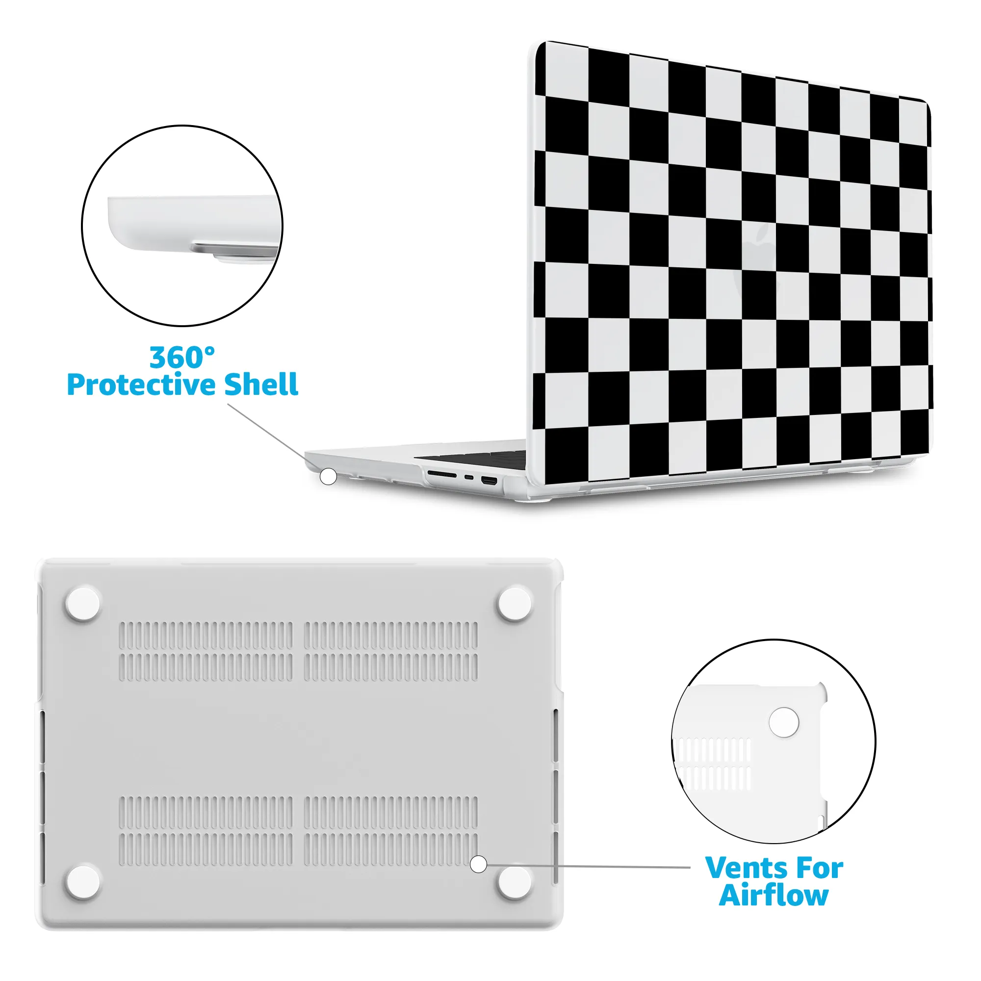 Fit Check | Black Checkerboard Laptop Shell - Image 5