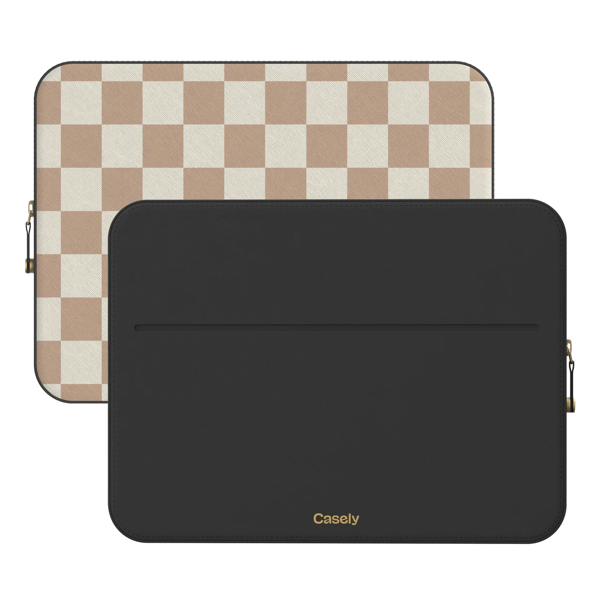 Fit Check | Neutral Checkerboard Laptop Case - Image 12