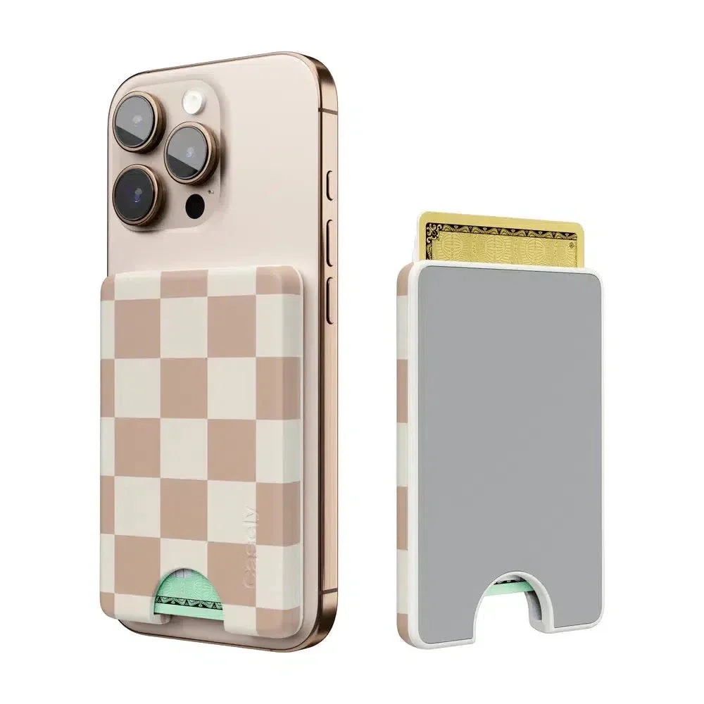 Fit Check | Neutral Checkerboard MagWallet - Image 6