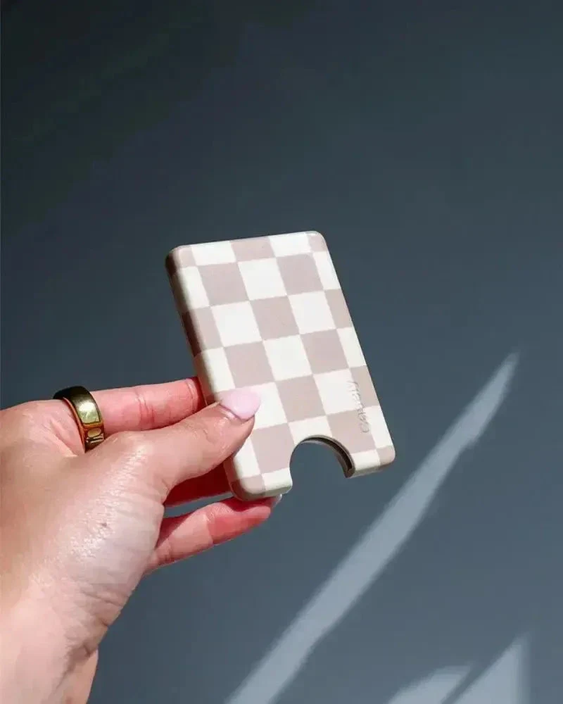 Fit Check | Neutral Checkerboard MagWallet - Image 8